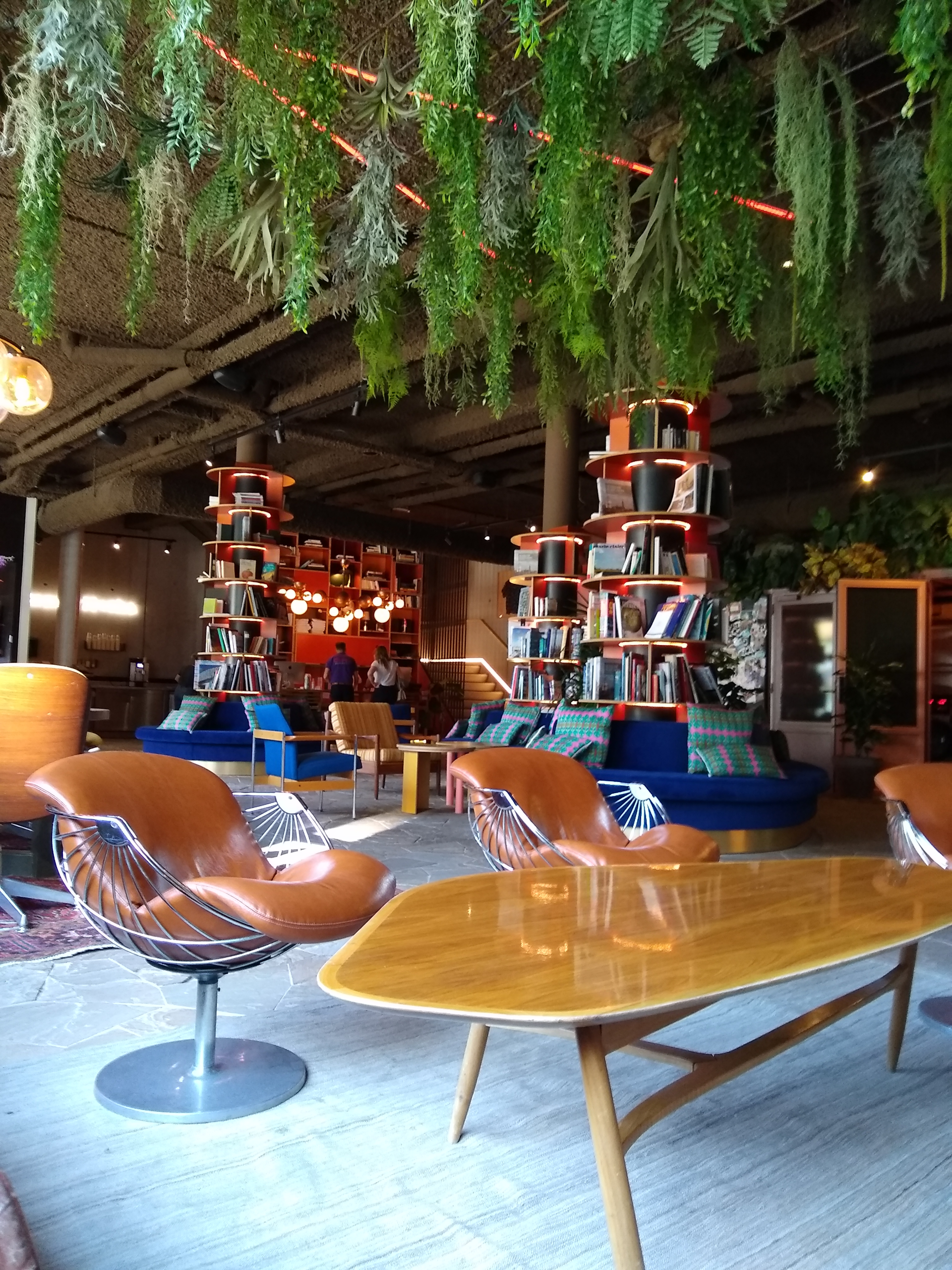 part of a hostel lounge in Antwerp