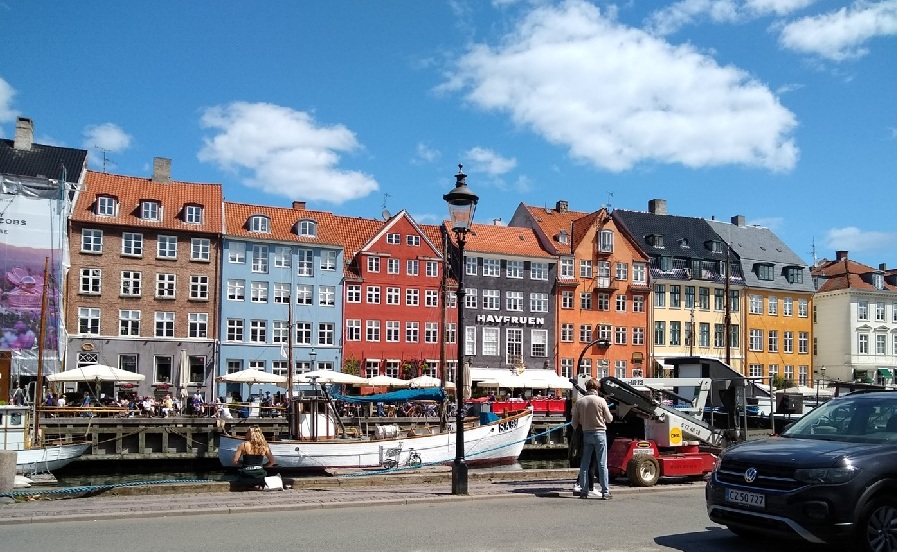 Nyhavn area of Copenhagen on a lovely day