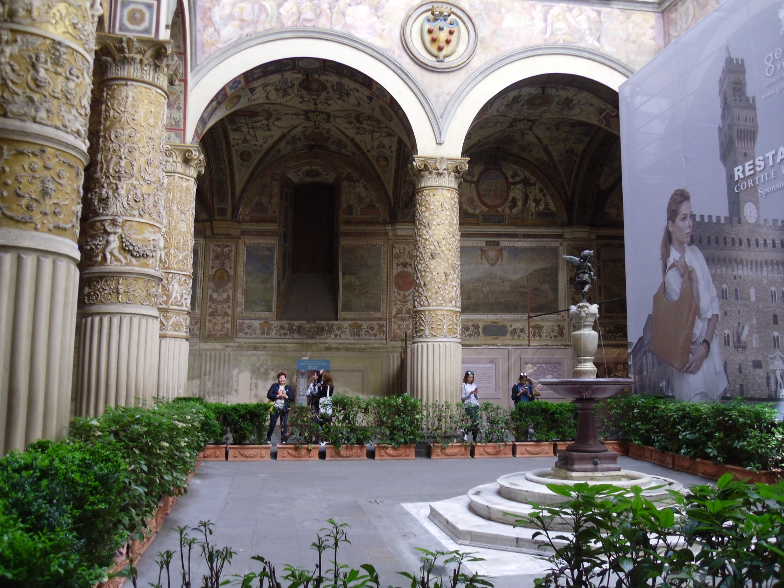 courtyard in piazza in Florence